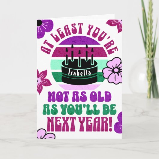 Drôle, au moins tu n'es pas.. Carte de vœux pliées (Devant)