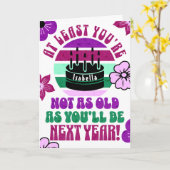 Drôle, au moins tu n'es pas.. Carte de vœux pliées (Fleur jaune)