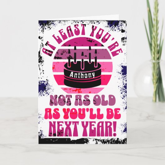 Drôle, au moins tu n'es pas.. Carte de vœux pliées (Devant)