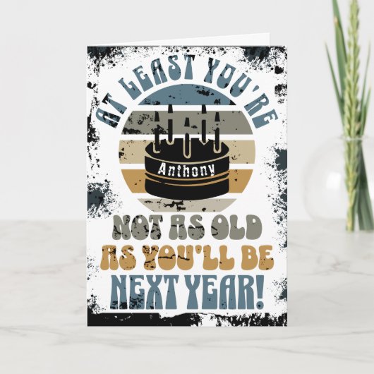 Drôle, au moins tu n'es pas.. Carte de vœux pliées (Devant)