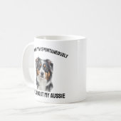 Drôle Aussie Chien Parler drôle de tasse de café M (Devant gauche)