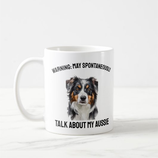 Drôle Aussie Chien Parler drôle de tasse de café M (Gauche)