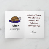 Drôle avant et après la Turquie carte d'action de  (Intérieur)