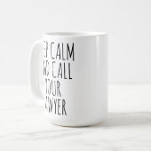 Drôle Avocat Mug pour Avocats & Étudiants en Droit (Devant gauche)