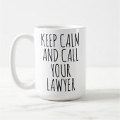 Drôle Avocat Mug pour Avocats & Étudiants en Droit (Gauche)