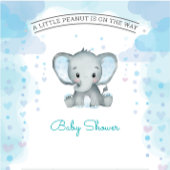 drôle Baby shower d'aquarelle Elephant Invitation