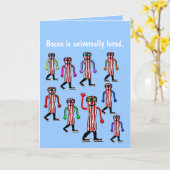 Drôle Bacon cadeau de carte d'anniversaire (Fleur jaune)