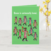 Drôle Bacon cadeau de carte d'anniversaire (Fleur jaune)