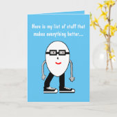 Drôle Bacon & Oeuf Cadeau de carte d'anniversaire (Fleur jaune)