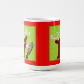 Drôle Badminton Christmas Coffee Mug (Centre)