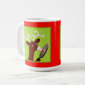 Drôle Badminton Christmas Coffee Mug (Devant gauche)