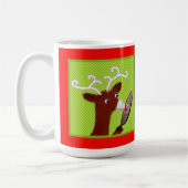 Drôle Badminton Christmas Coffee Mug (Gauche)
