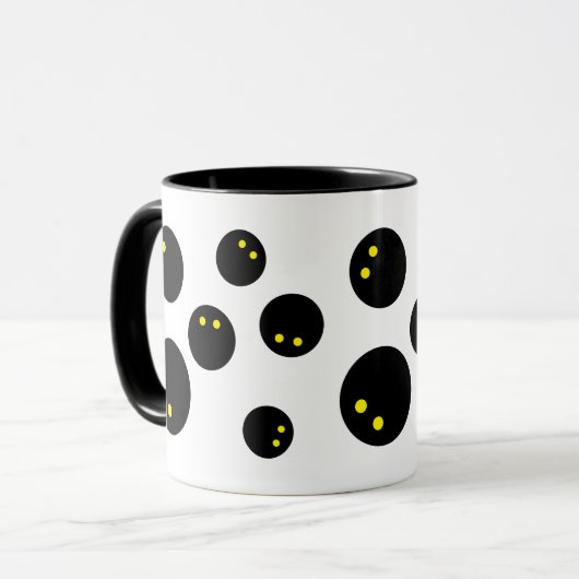 Drôle balle de squash imprimer tasse de café cadea (Devant gauche)
