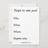 Drôle Barbecue Invitations "Spectickles" (Dos)