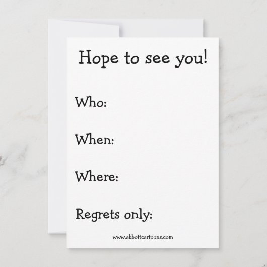 Drôle Barbecue Invitations "Spectickles" (Dos)