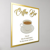 Drôle Barre de café Texte Pile Imprimer Poster (Poser)