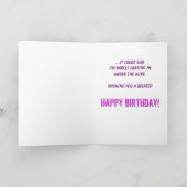 Drôle Belated Bonne carte d'anniversaire (Intérieur)