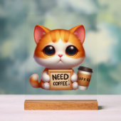 Drôle besoin café chat mot art (Neutre)