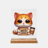 Drôle besoin café chat mot art (Recto)