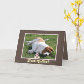 Drôle "Besoin de café" Carte d'anniversaire avec B (Fleur jaune)