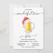 Drôle Bière Noël Fête Invitation (Devant)