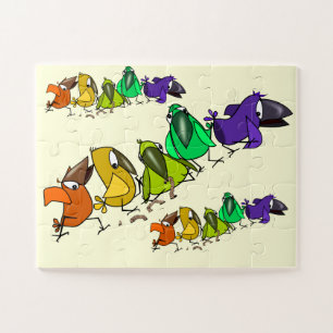 Drôle Birds Jigsaw Puzzle Puzzle