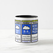 Drôle Blizzard Avertissement Mug (Centre)