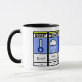 Drôle Blizzard Avertissement Mug (Gauche)
