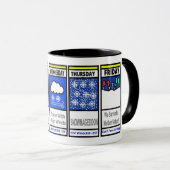 Drôle Blizzard Avertissement Mug (Devant droit)