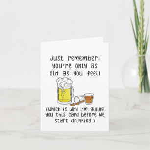 Drôle Boire Carte Anniversaire Funny Beer Card