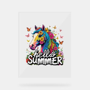 Drôle Bonjour Cheval d'été