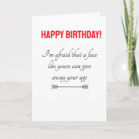 drôle bonne carte de voeux d'anniversaire