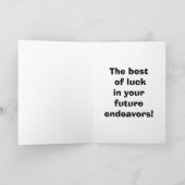 Drôle Bonne chance Voeux Carte de voeux (Intérieur)