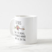 Drôle Boss Lady Cadeau Café Mug (Devant gauche)