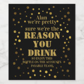 Drôle Boss Vin Étiquette - Gold Spot Design (Étiquettes simples)