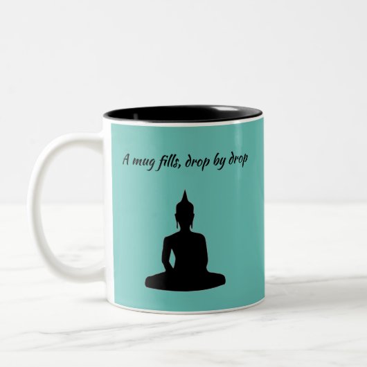 Drôle Bouddha Turquoise Citation Mug (Gauche)