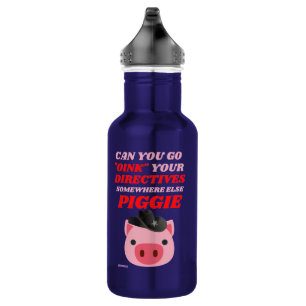 drôle bouteille d'eau en acier inoxydable "OINK PI