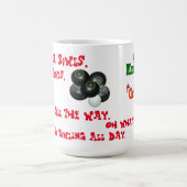 Drôle Bowles de pelouse Noël, Mug de café (Centre)