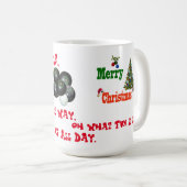 Drôle Bowles de pelouse Noël, Mug de café (Devant droit)