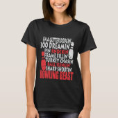 Drôle Bowling Shirts Cadeaux Bowling Beast Tshirt (Devant)
