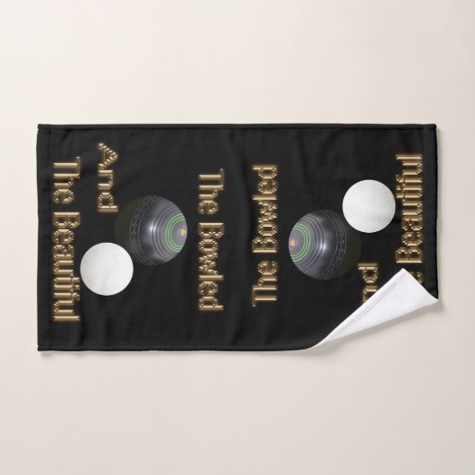 Drôle Bowls de pelouse Bowled Beau, serviette main (Serviette à main)