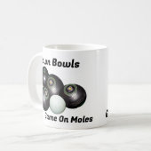 Drôle Bowls De Pelouse Jeu Sur M...., Mug de café (Devant gauche)