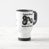 Drôle Bowls De Pelouse Jeu Sur M...., Mug de voyag (Devant droit)