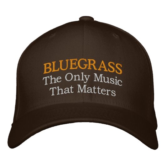 Drôle Broderie Bluegrass Casquette (Devant)