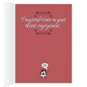 Drôle "Brut ! Les garçons !" Carte fiançailles (Intérieur (Droit))