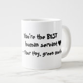 Drôle Budgie Mug - Meilleur Humain Jamais (Devant droit)