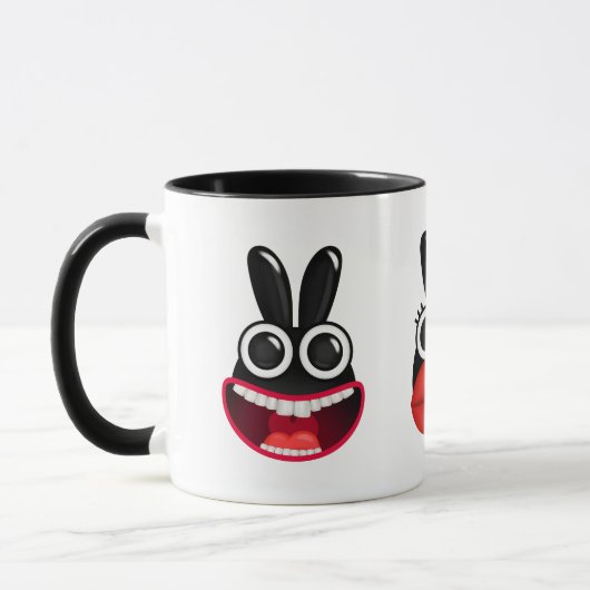 Drôle Bunny face Mug (Gauche)
