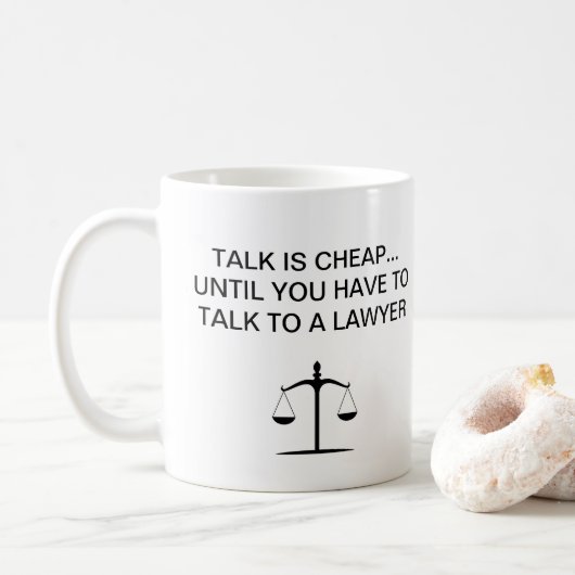 Drôle Bureau Du Procureur Café Mugs Pour Un Avocat (Avec donut)