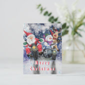 Drôle cadeau de carte de Noël Heureux amis de Noël (Debout devant)