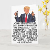 Drôle cadeau de carte Donald Trump pour anniversai (Fleur jaune)